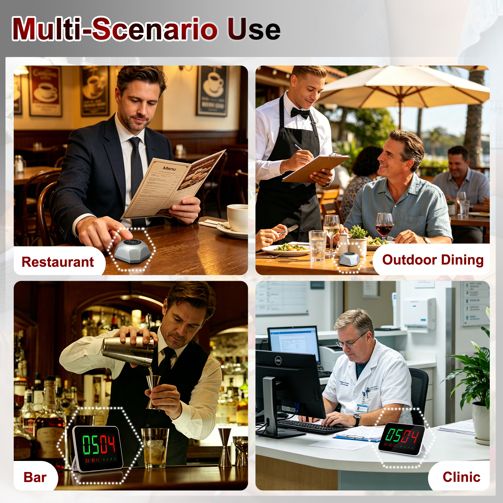 Restaurant Pager Wireless Call Bell Caregiver Call Button
